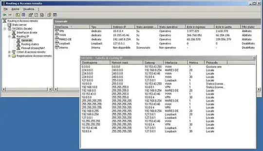 settings of UTM showing shared network