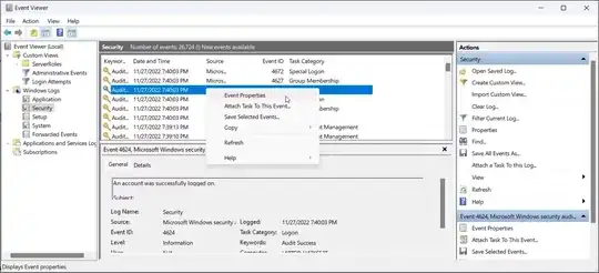 Right Click to Event Record