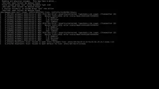 initial boot errors