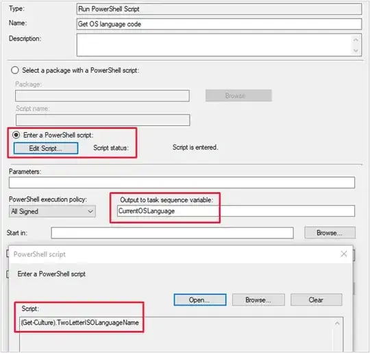 powershell task in sccm