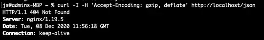 curl -I gives a 404 error