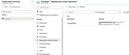 The Deployment Center After Deplying My Github Repo