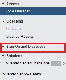 What I actually see on the Sign-On and Discovery Menu