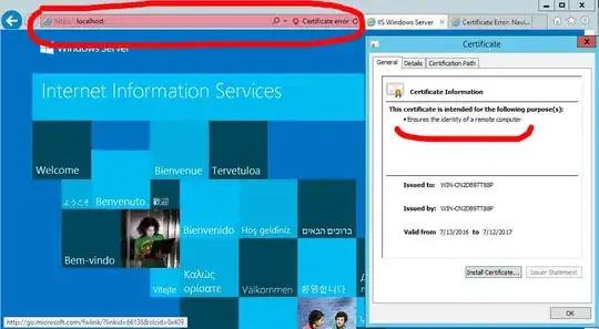 Browser warning (red bar)