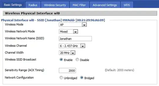Linksys router wireless config
