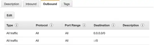Security group outbound settings