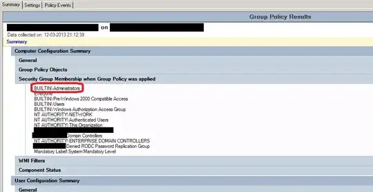 Group Policy Results summary