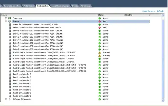 RAID config+status screenshot
