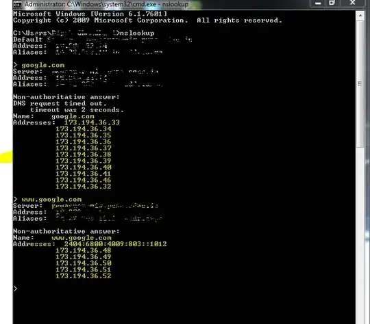 nslookup result for google.com and www.google.com
