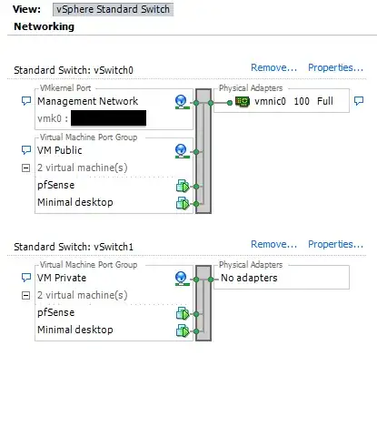 Network configuration for ESXi host