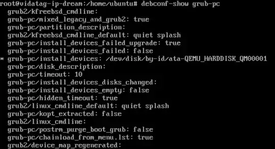 debconf-show grub-pc