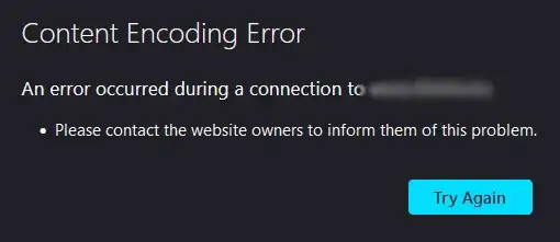 FireFox Content Encoding Error