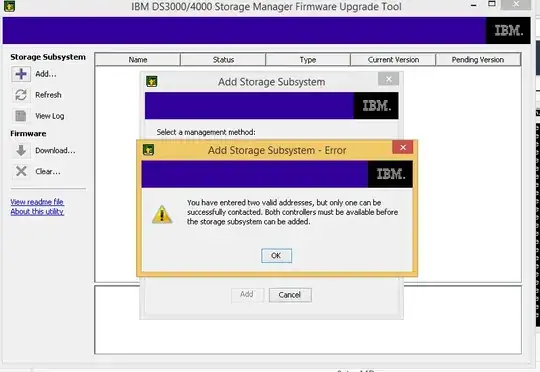 Error Message while manually adding