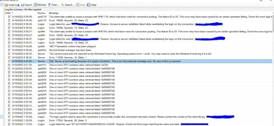 SQL Server log during the time of SQL server inaccessible