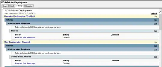 Point and print settings