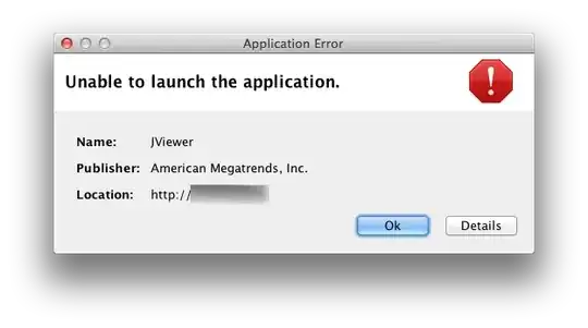 Application Error: Unable to launch the application
