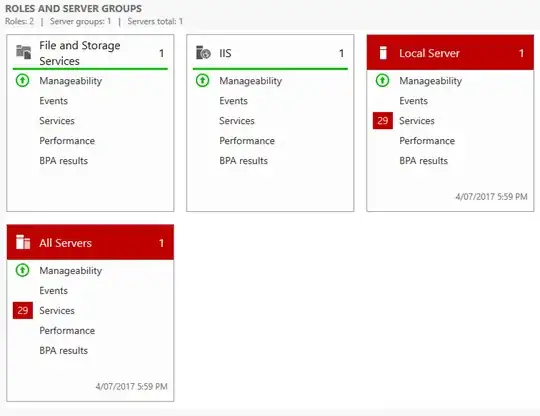 Server Manager Dashboard screenshot