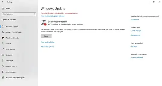 1809 WSUS error