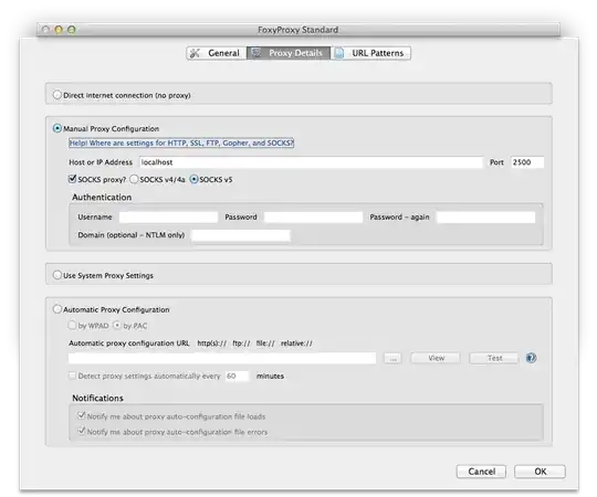 FoxyProxy settings