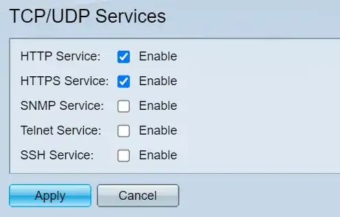 only HTTP and HTTPS are enabled by default.