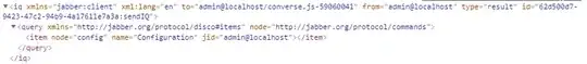 Reply stanza from server