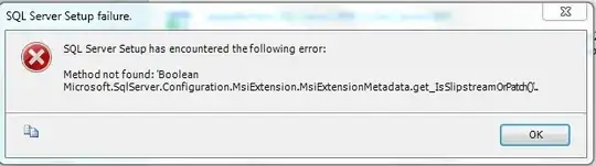 SQL Server Setup has encountered the following error Method not found Boolean Microsoft.SqlServer.Configuration.MsiExtension.MsiExtensionMetadata.get_IsSlipstreamOrPatch()