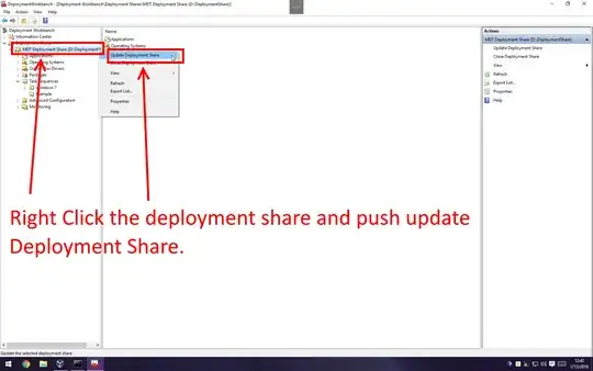Open the update deployment share dialog