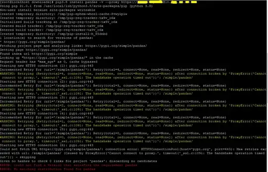 pip proxy error