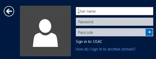 Windows Server 2012 User name Password Passcode