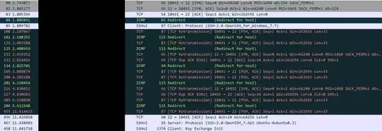 TCP PSH, ACK is being retransmitted for about 10 secs