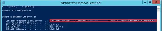 Output of ipconfig