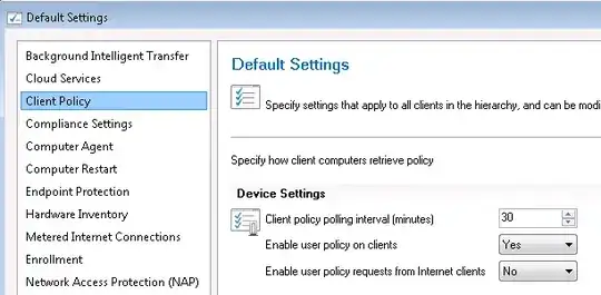 Client Policy Settings