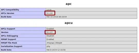 APCu APC version doesn't match