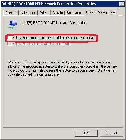 power management settings