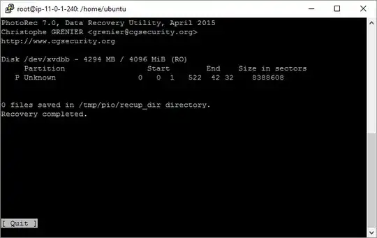 IO1 Photorec on new AWS volume