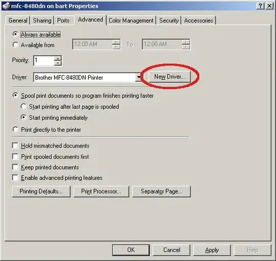ss of windows printer advanced tab