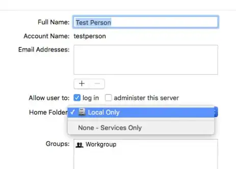 Home folder location