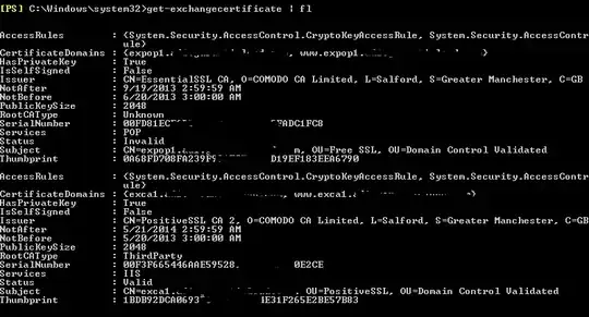 get-exchangecertificate | fl