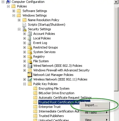 Import cert