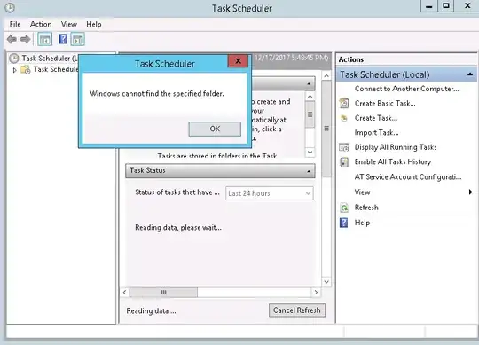 Window can't find the specified folder