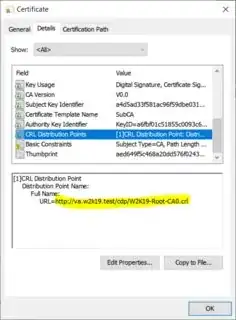 CRL Distribution Point URL