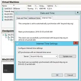 Hyper-v host - time settings
