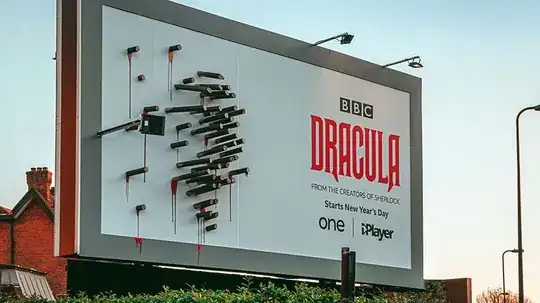 Image of Dracula Billboard with stakes