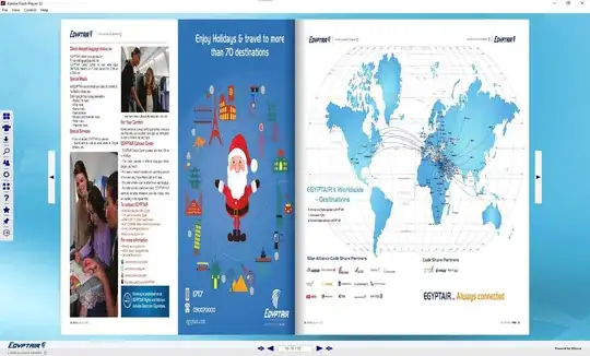 Messed-up map as published by EgyptAir