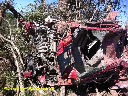 Mangled car