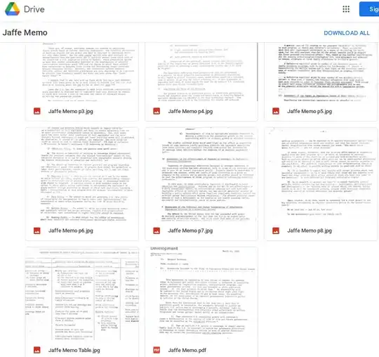 Jaffe memo as pdf, with several pages as jpg thumbnails