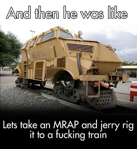 Image of armored vehicle captioned as modified MRAP