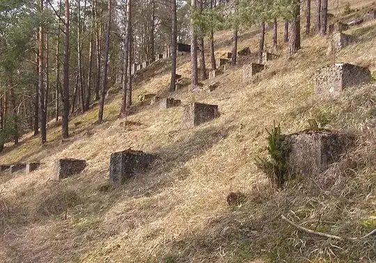Remainders of the test construction site.