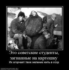 ЭТО СОВЕТСКИЕ СТУДЕНТЫ, ЗАГНАННЫЕ НА КАРТОШКУ, Их огорчает твое желание жить в ссср