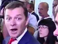 Screengrab of video showing Oleh Lyashklo